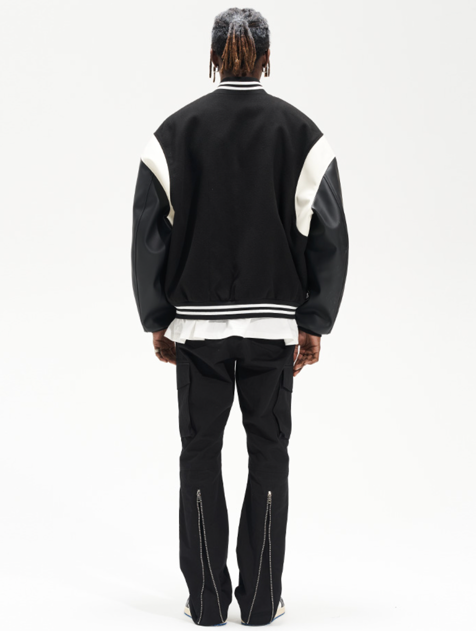 Harsh and Cruel Embroidered Letters Varsity Jacket