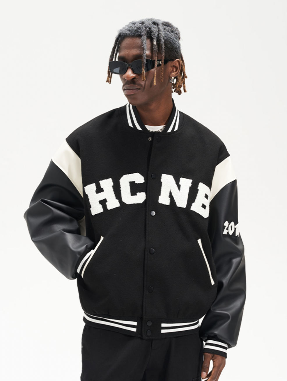 Harsh and Cruel Embroidered Letters Varsity Jacket