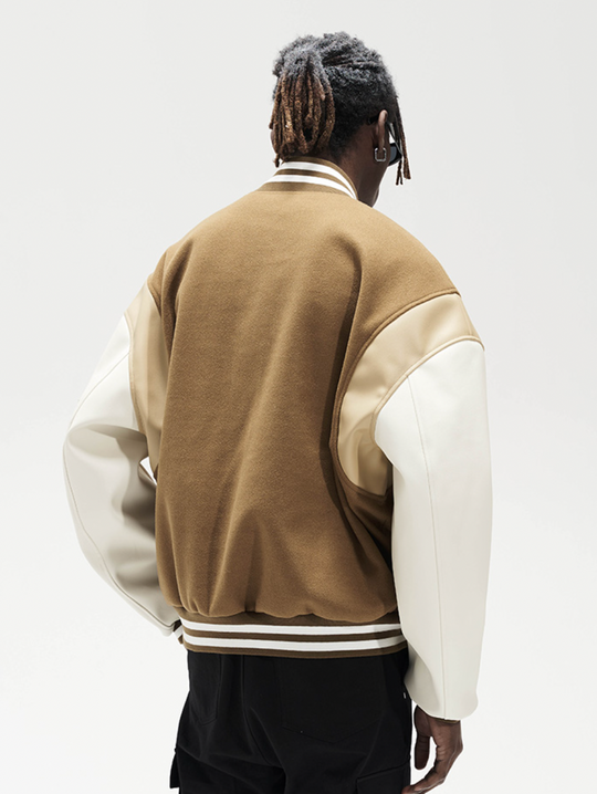 Harsh and Cruel Embroidered Letters Varsity Jacket