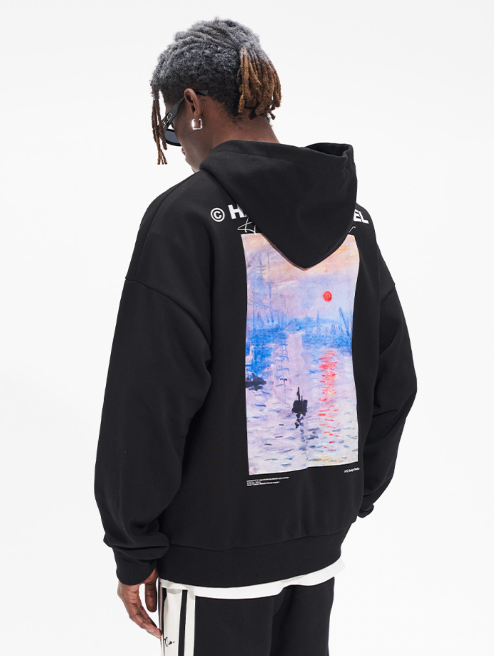 Harsh and Cruel Monet Sunset Oil Painting Hoodie