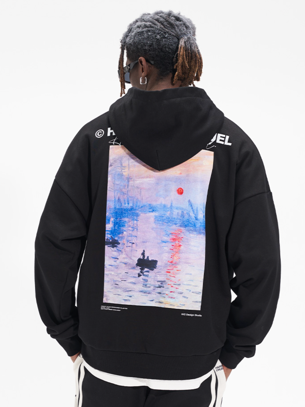 Harsh and Cruel Monet Sunset Oil Painting Hoodie
