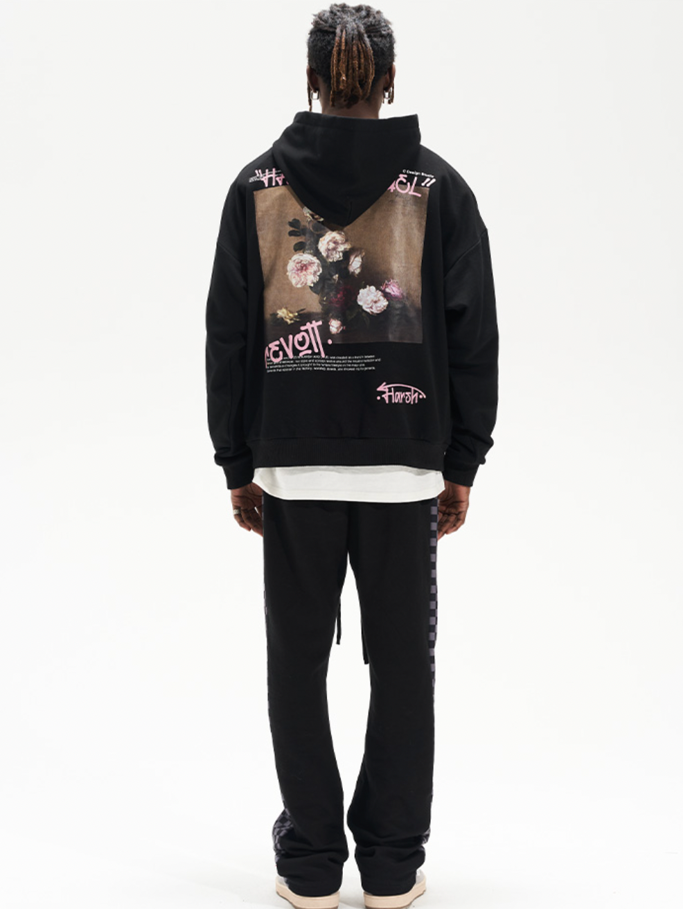 Harsh and Cruel Graffiti Floral Oil Painting Hoodie