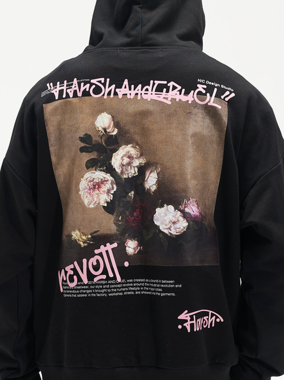 Harsh and Cruel Graffiti Floral Oil Painting Hoodie