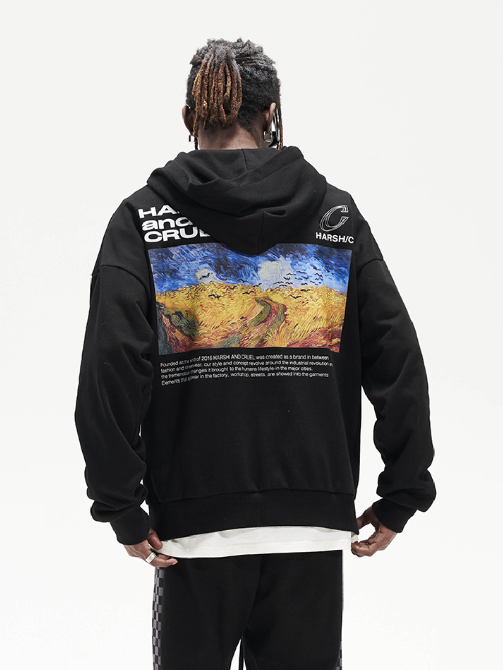 Harsh and Cruel Van Ghog Field Oil Painting Hoodie