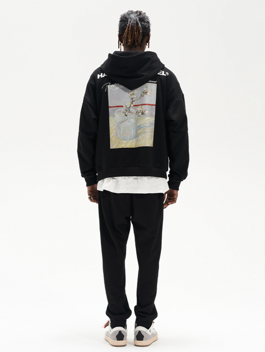 Harsh and Cruel Van Ghog Floral Oil Painting Hoodie