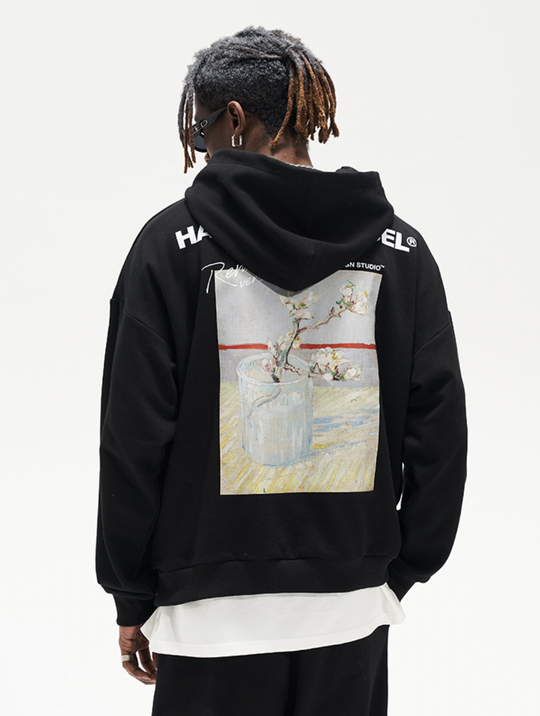 Harsh and Cruel Van Ghog Floral Oil Painting Hoodie