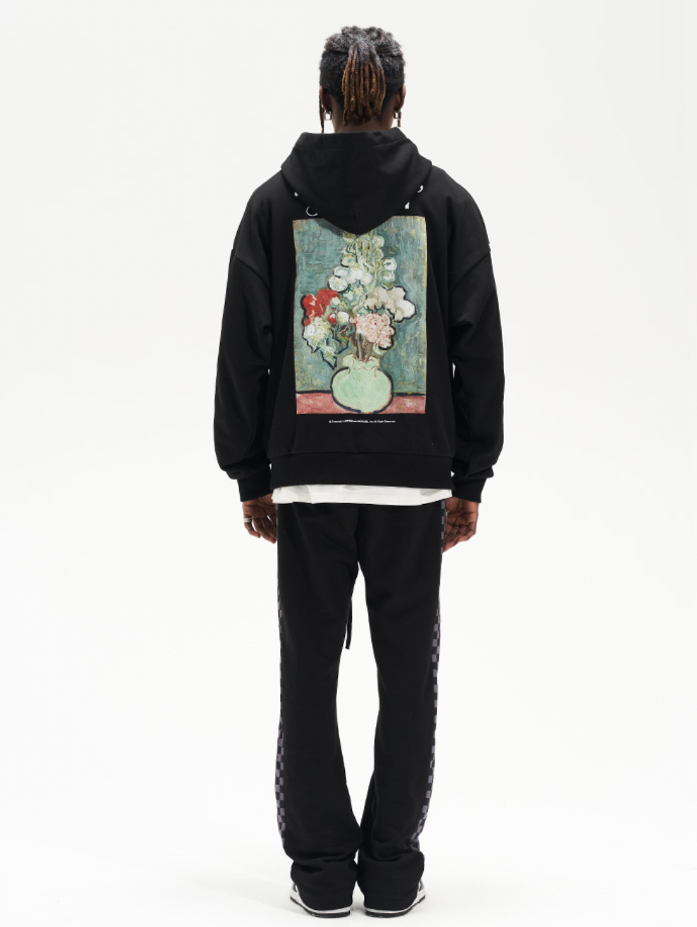 Harsh and Cruel Abstract Floral Print Hoodie