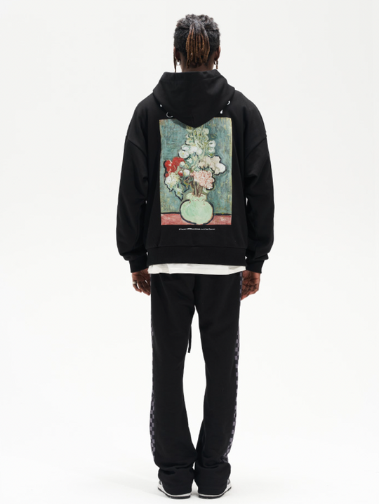 Harsh and Cruel Abstract Floral Print Hoodie