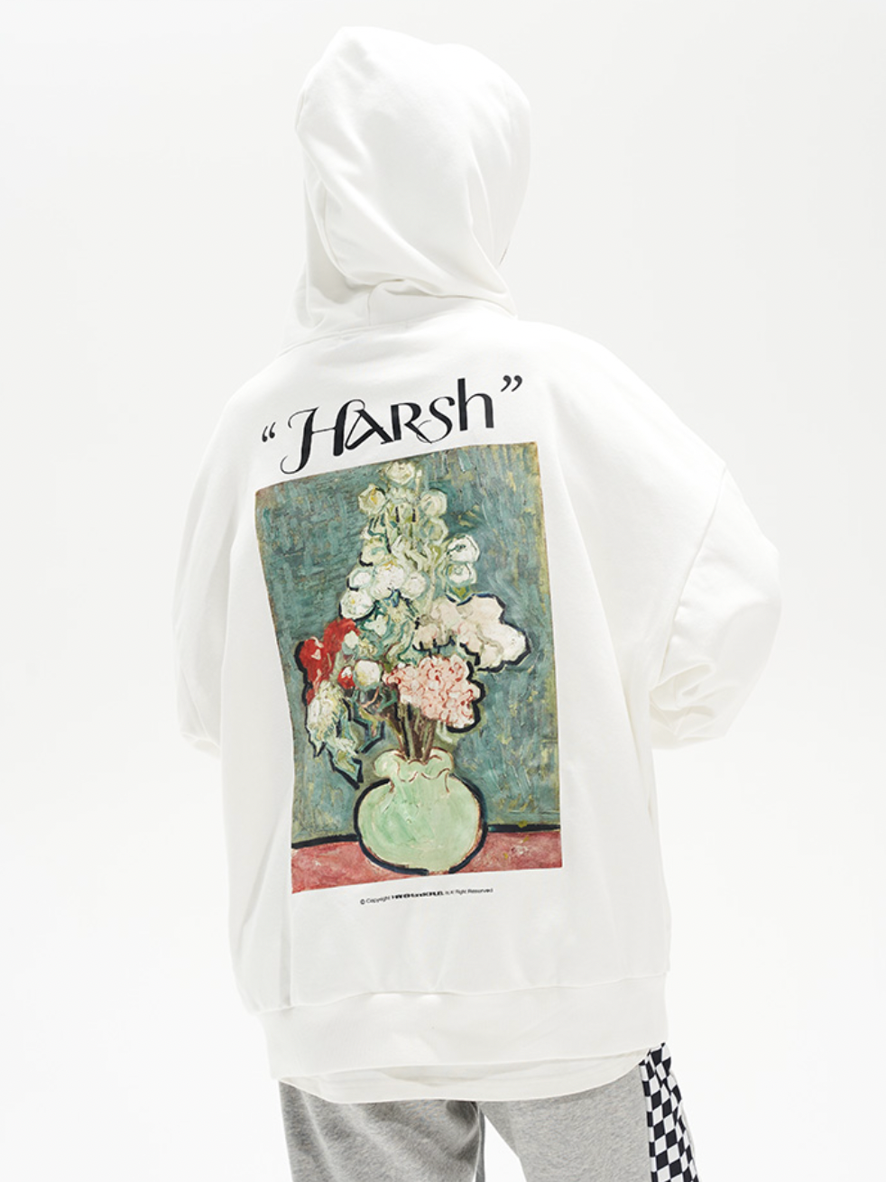 Harsh and Cruel Abstract Floral Print Hoodie