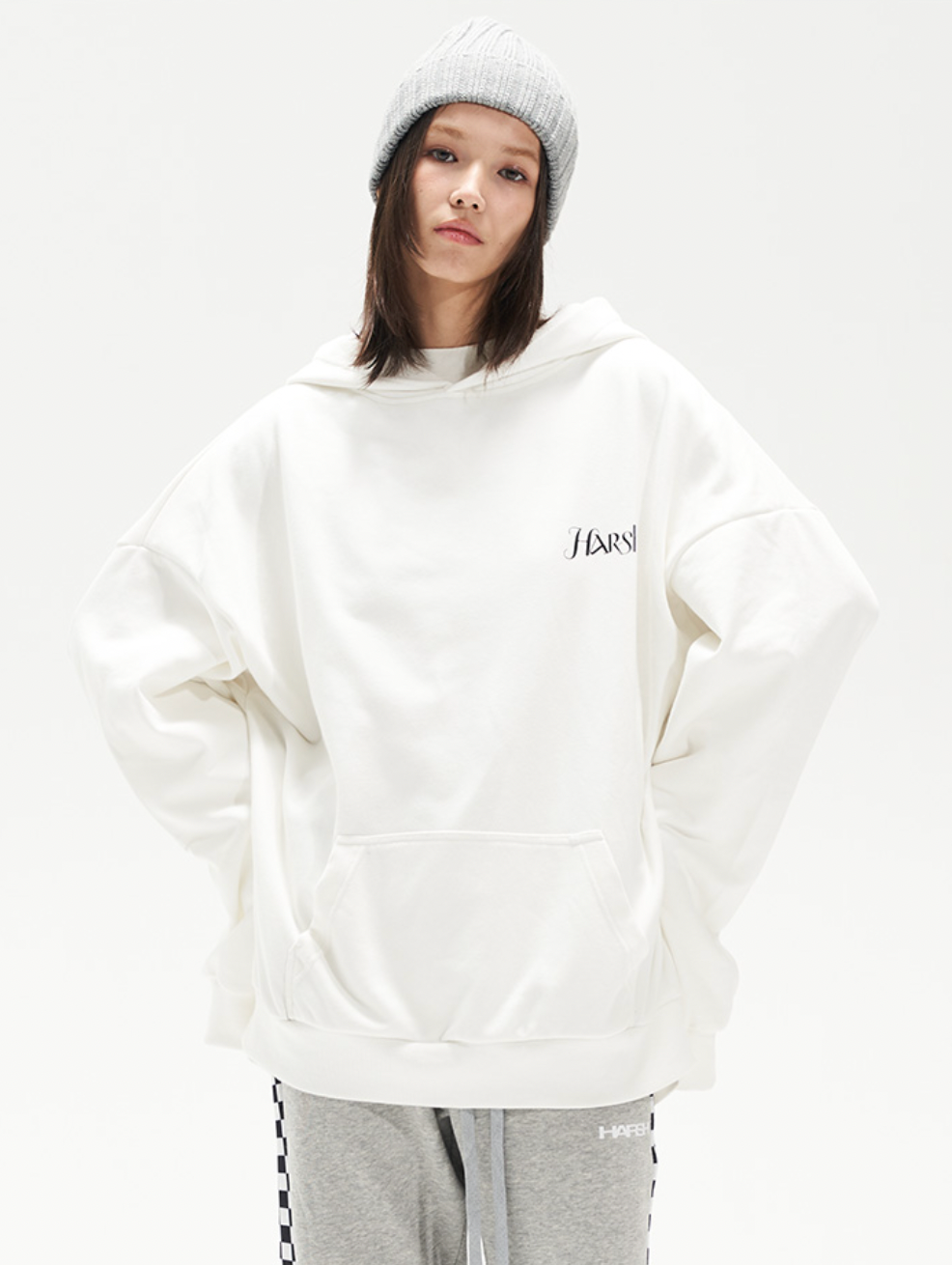 Harsh and Cruel Abstract Floral Print Hoodie