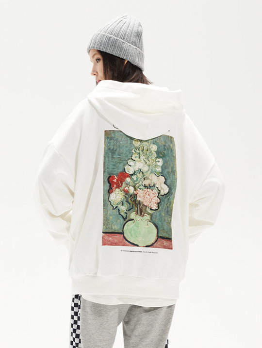 Harsh and Cruel Abstract Floral Print Hoodie
