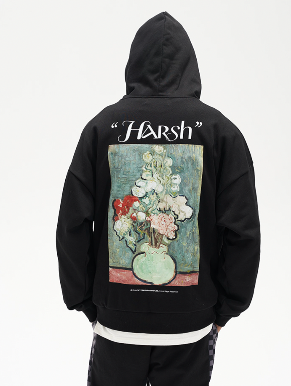 Harsh and Cruel Abstract Floral Print Hoodie