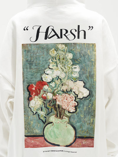 Harsh and Cruel Abstract Floral Print Hoodie