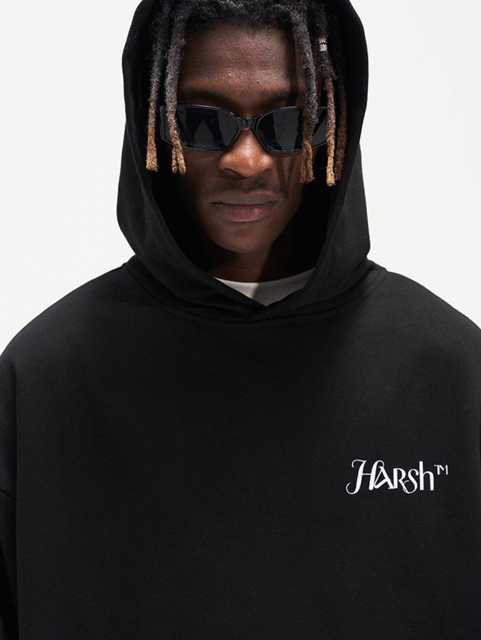 Harsh and Cruel Abstract Floral Print Hoodie