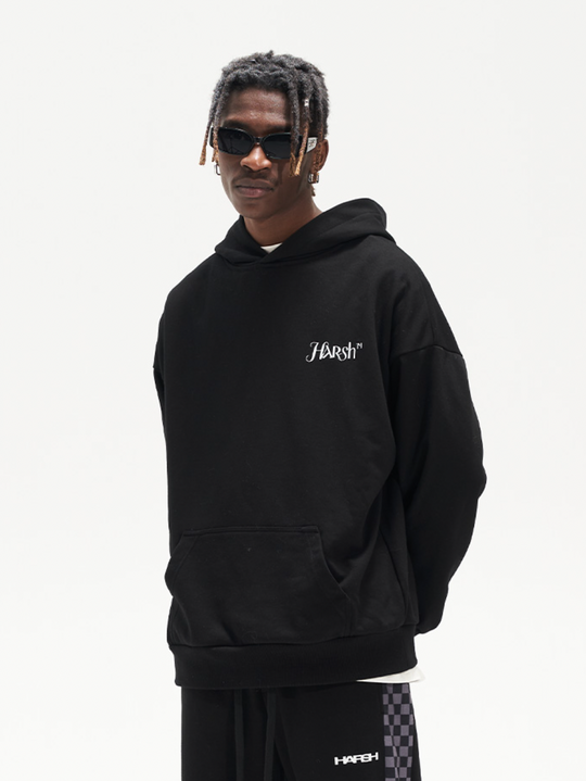 Harsh and Cruel Abstract Floral Print Hoodie