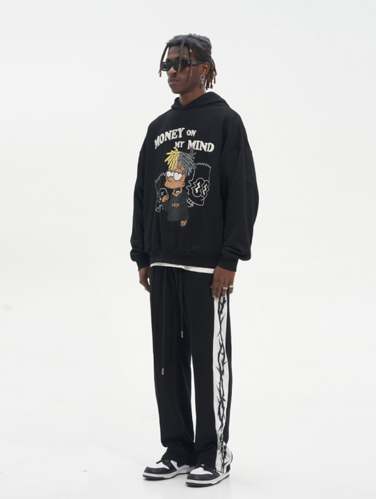 Harsh and Cruel Graffiti Style Dreadlocks Hoodie