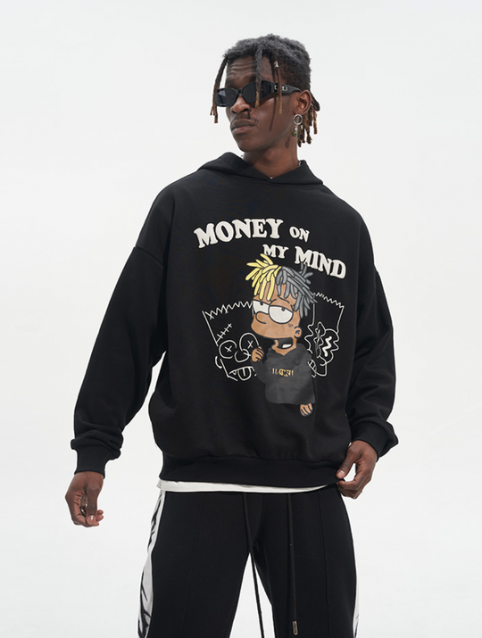 Harsh and Cruel Graffiti Style Dreadlocks Hoodie