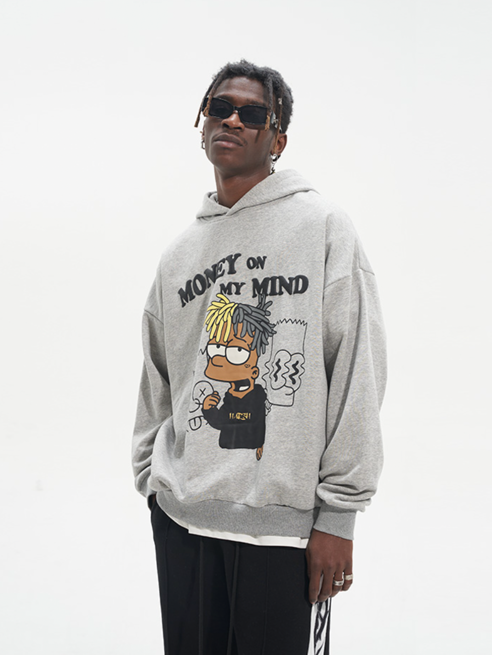 Harsh and Cruel Graffiti Style Dreadlocks Hoodie