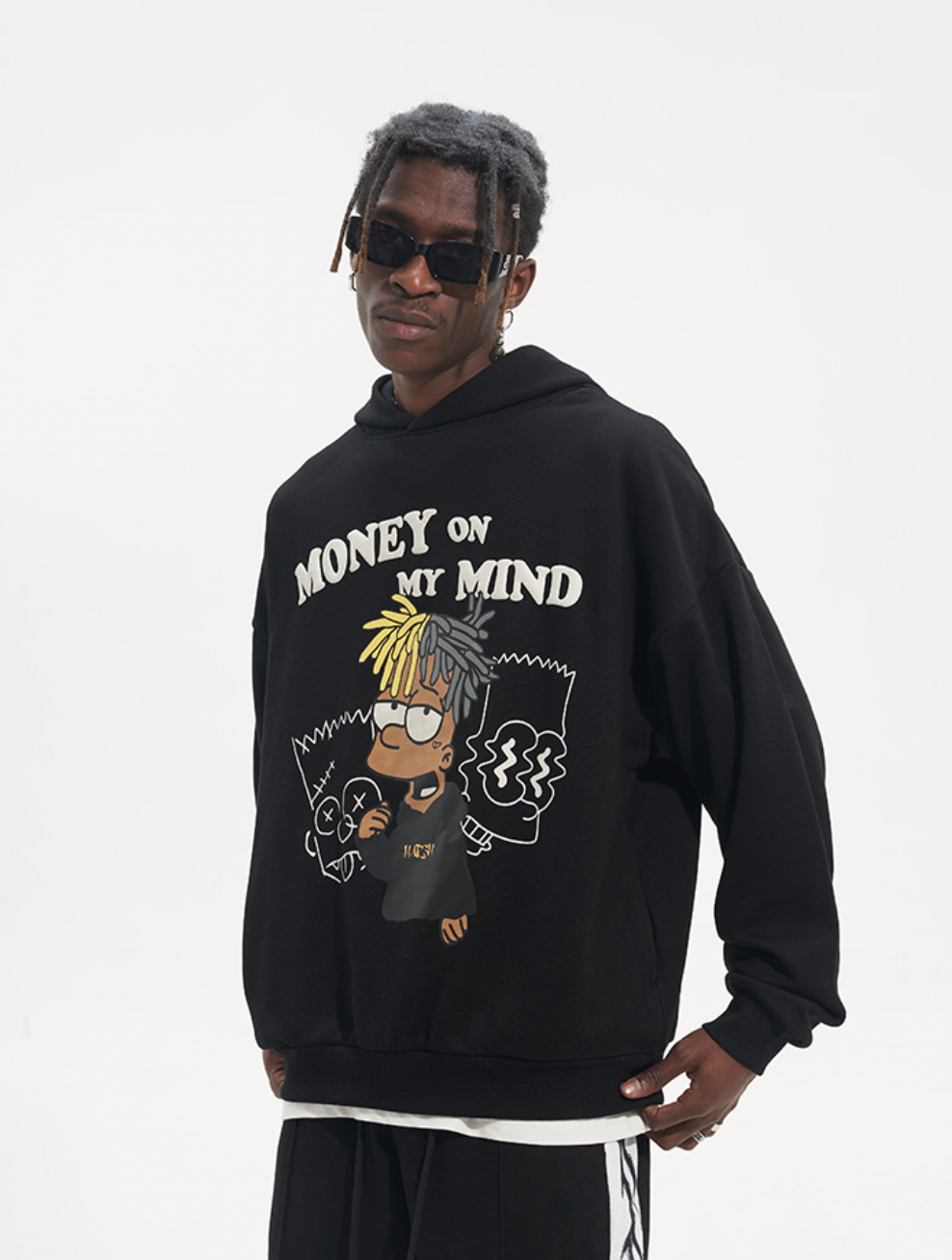 Harsh and Cruel Graffiti Style Dreadlocks Hoodie
