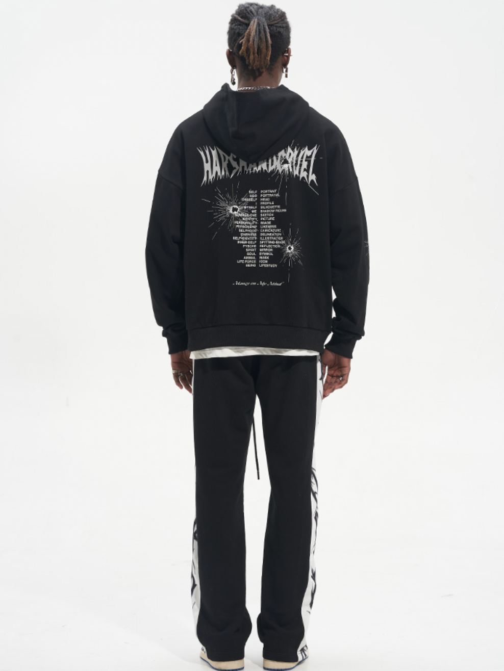 Harsh and Cruel Bullet Hole Printed Hoodie