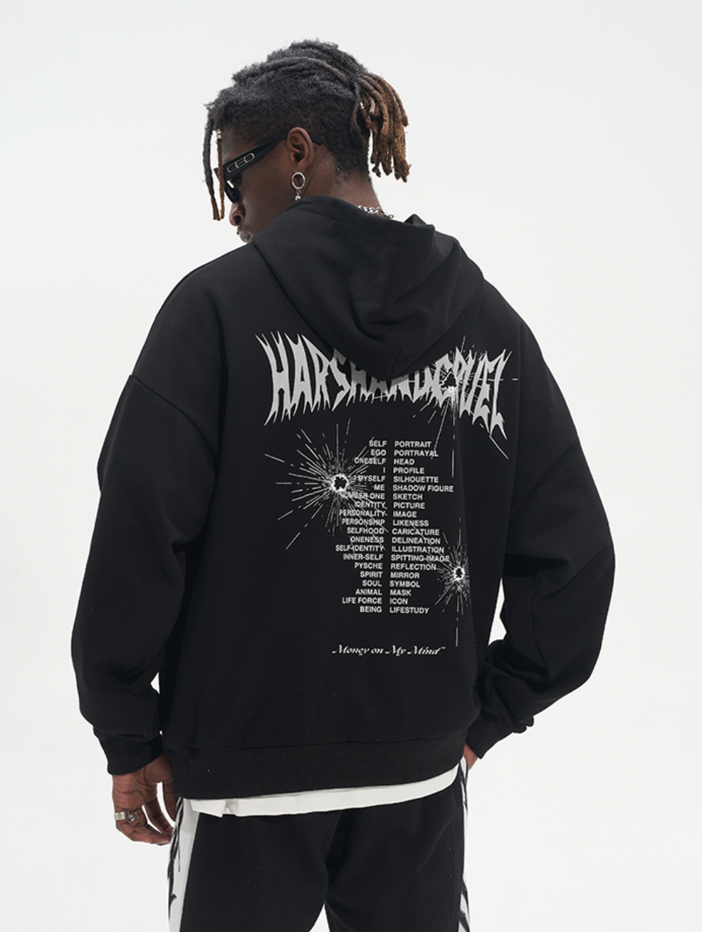 Harsh and Cruel Bullet Hole Printed Hoodie