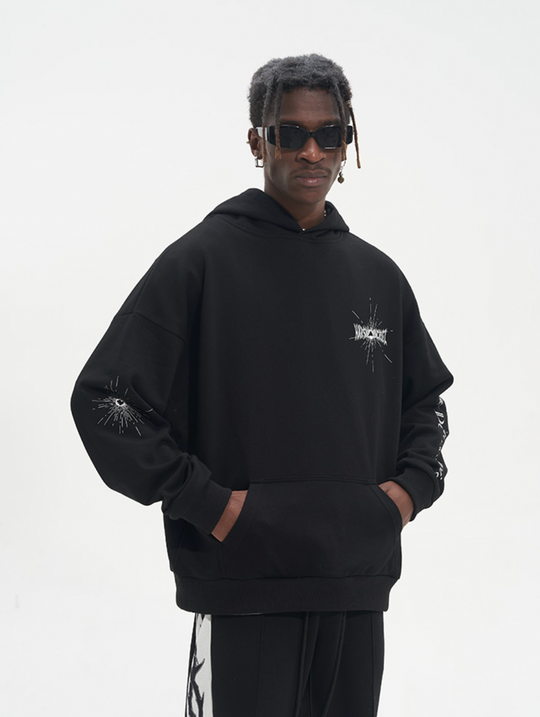 Harsh and Cruel Bullet Hole Printed Hoodie