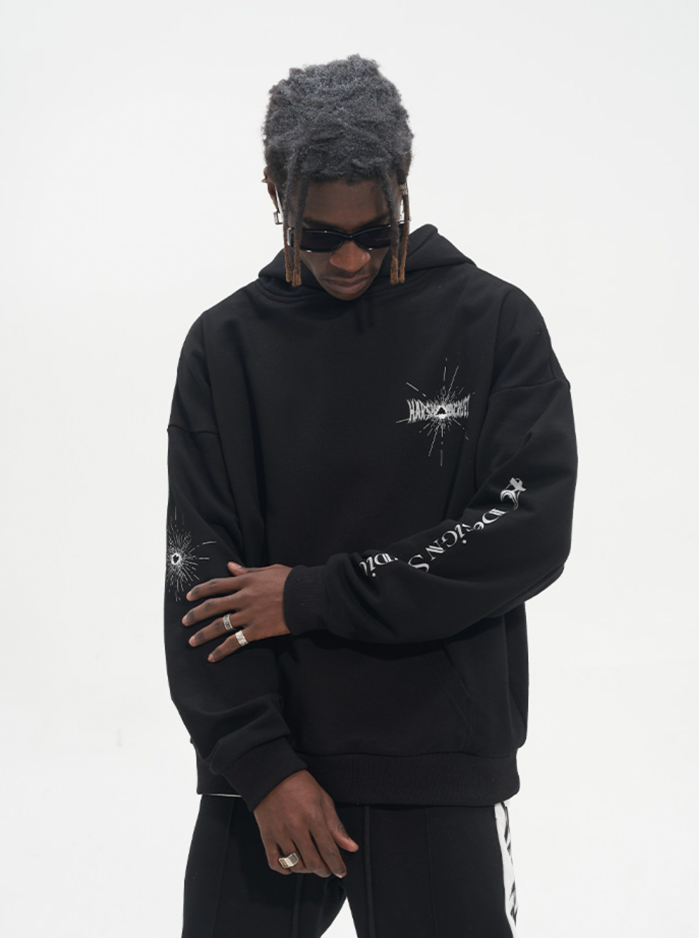 Harsh and Cruel Bullet Hole Printed Hoodie