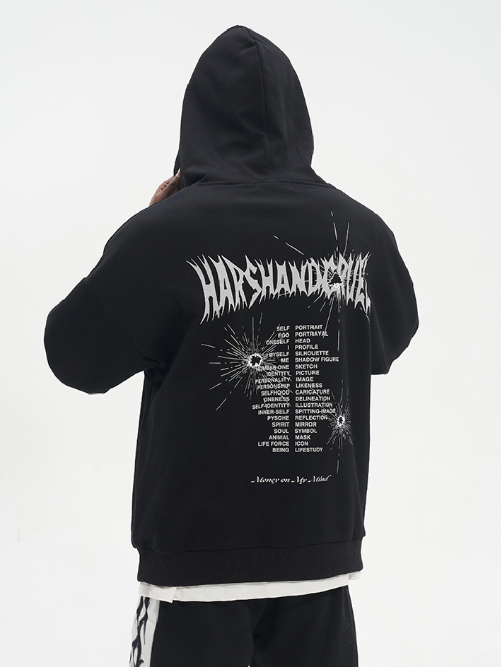 Harsh and Cruel Bullet Hole Printed Hoodie