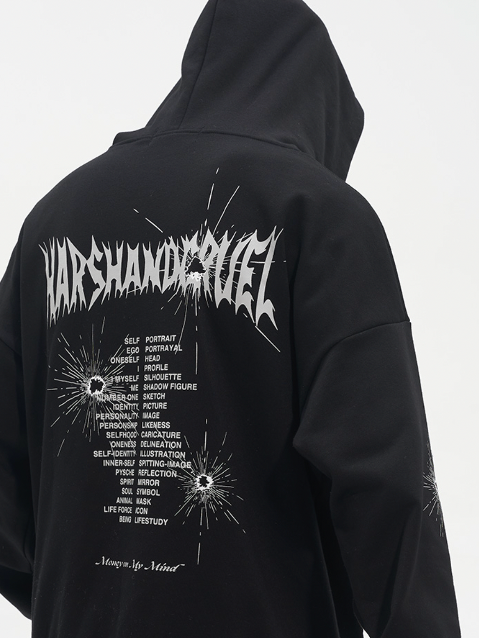 Harsh and Cruel Bullet Hole Printed Hoodie