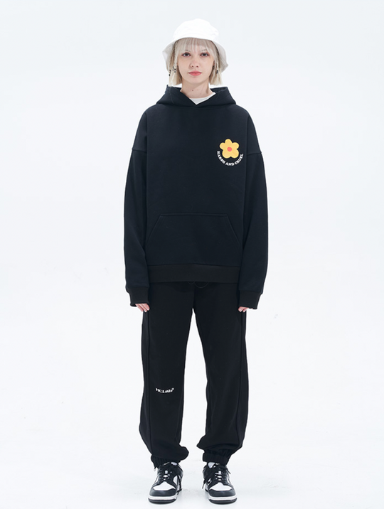 Harsh and Cruel Flower Circle Loose Hoodie