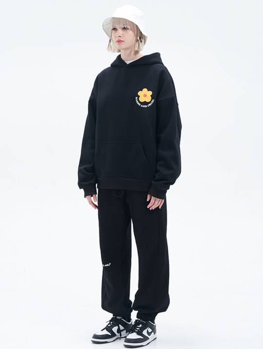 Harsh and Cruel Flower Circle Loose Hoodie
