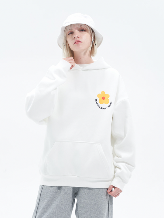 Harsh and Cruel Flower Circle Loose Hoodie
