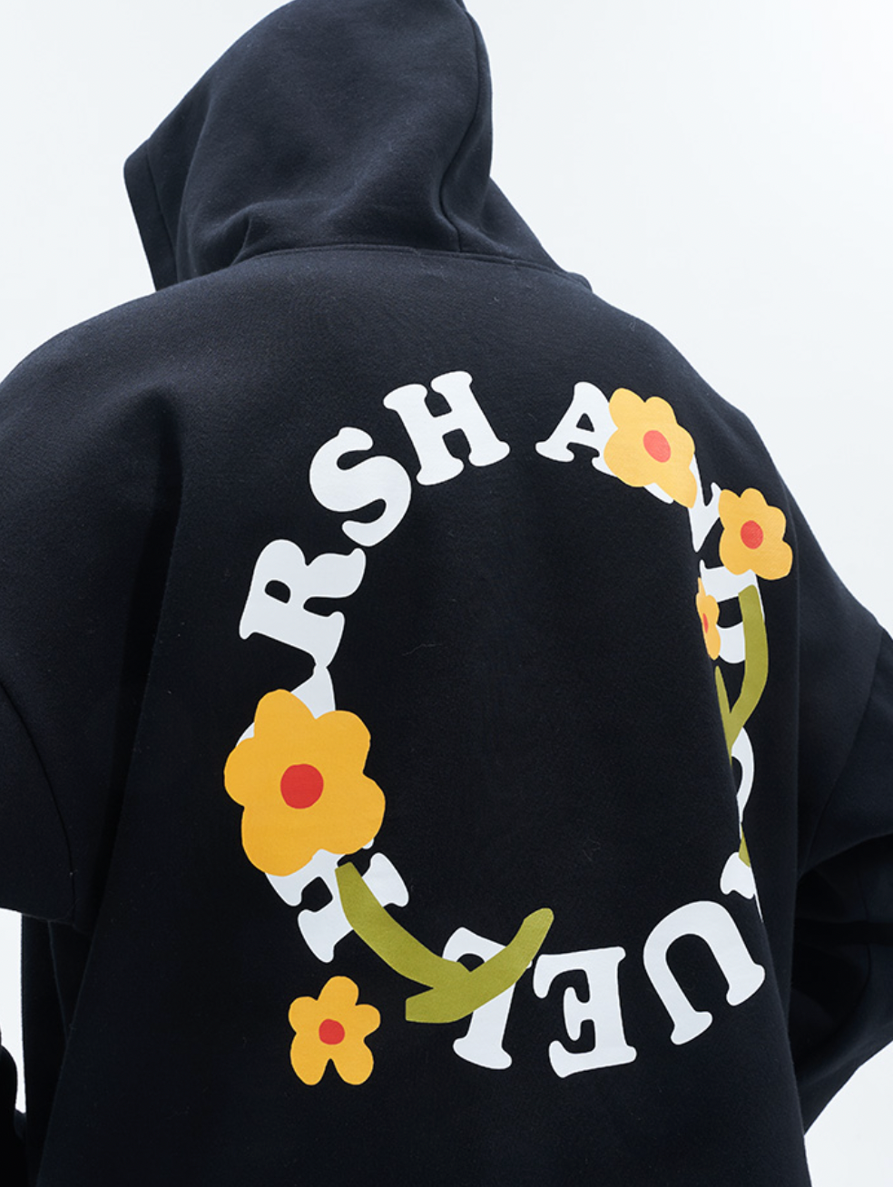 Harsh and Cruel Flower Circle Loose Hoodie