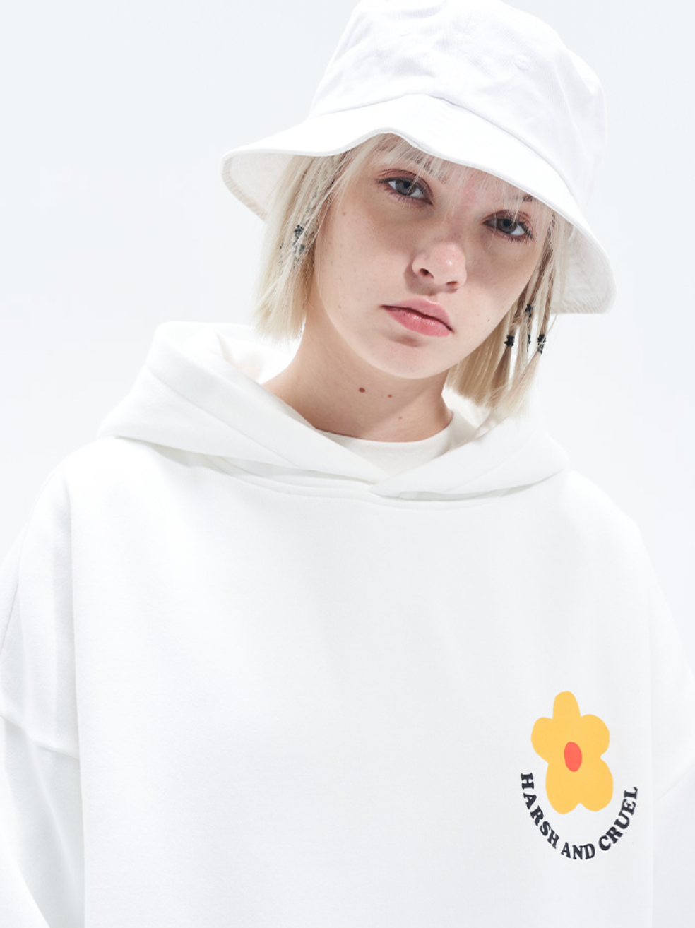 Harsh and Cruel Flower Circle Loose Hoodie