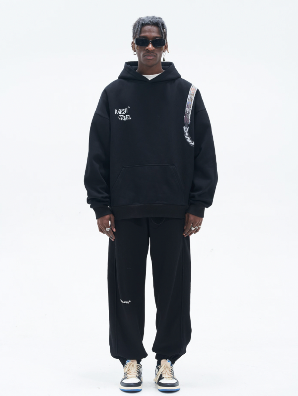 Harsh and Cruel Handpainted Graffiti Hoodie