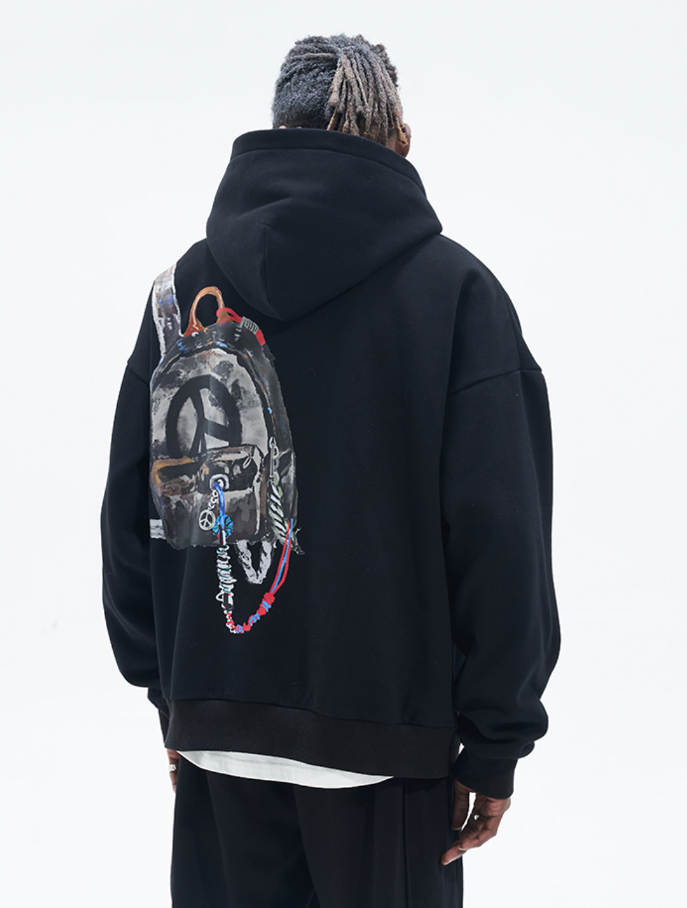 Harsh and Cruel Handpainted Graffiti Hoodie