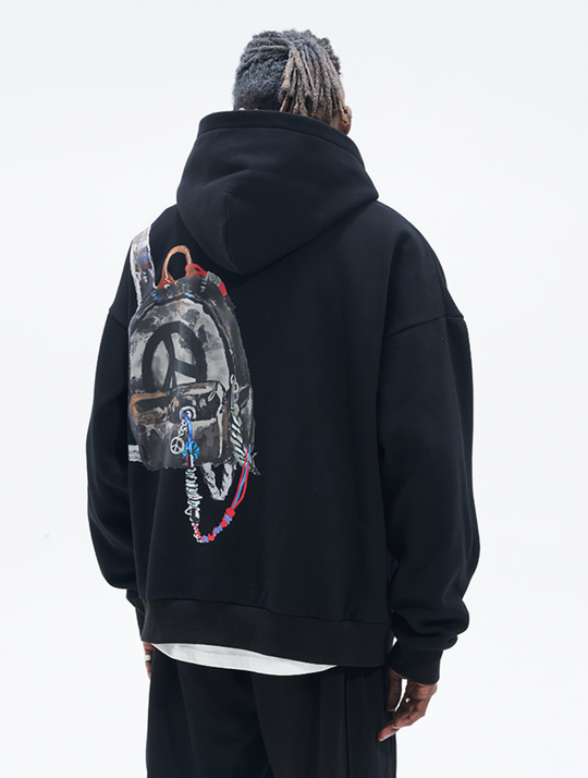Harsh and Cruel Handpainted Graffiti Hoodie