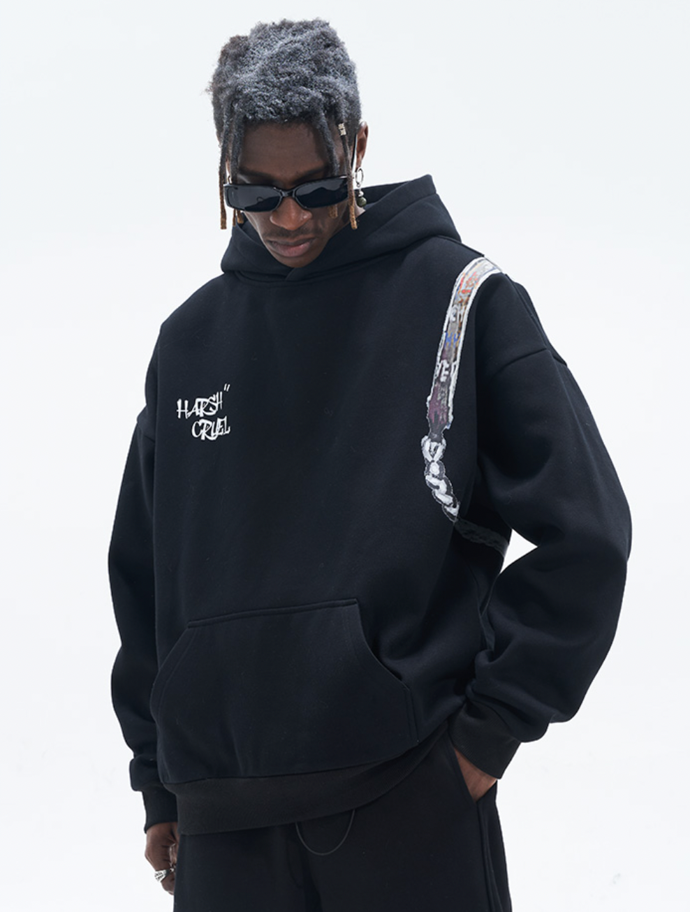 Harsh and Cruel Handpainted Graffiti Hoodie