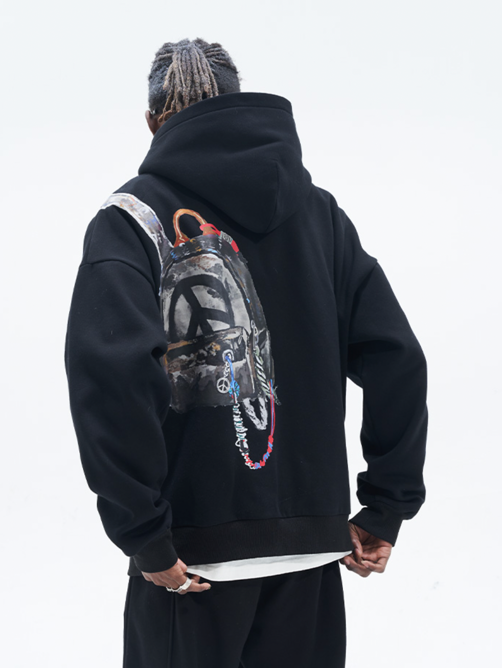 Harsh and Cruel Handpainted Graffiti Hoodie