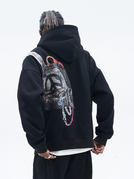 Harsh and Cruel Handpainted Graffiti Hoodie