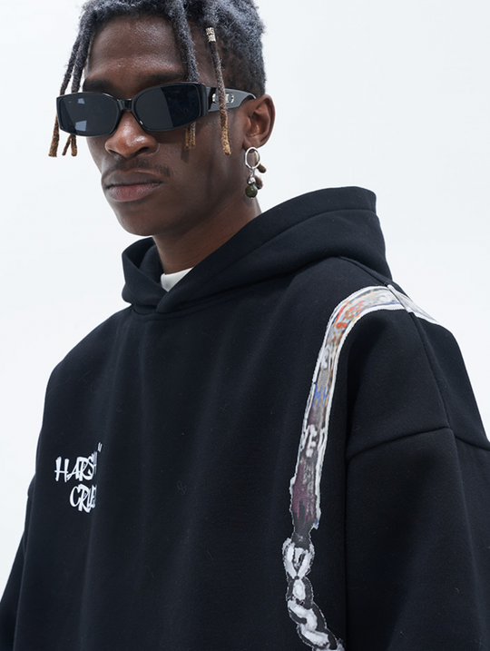 Harsh and Cruel Handpainted Graffiti Hoodie