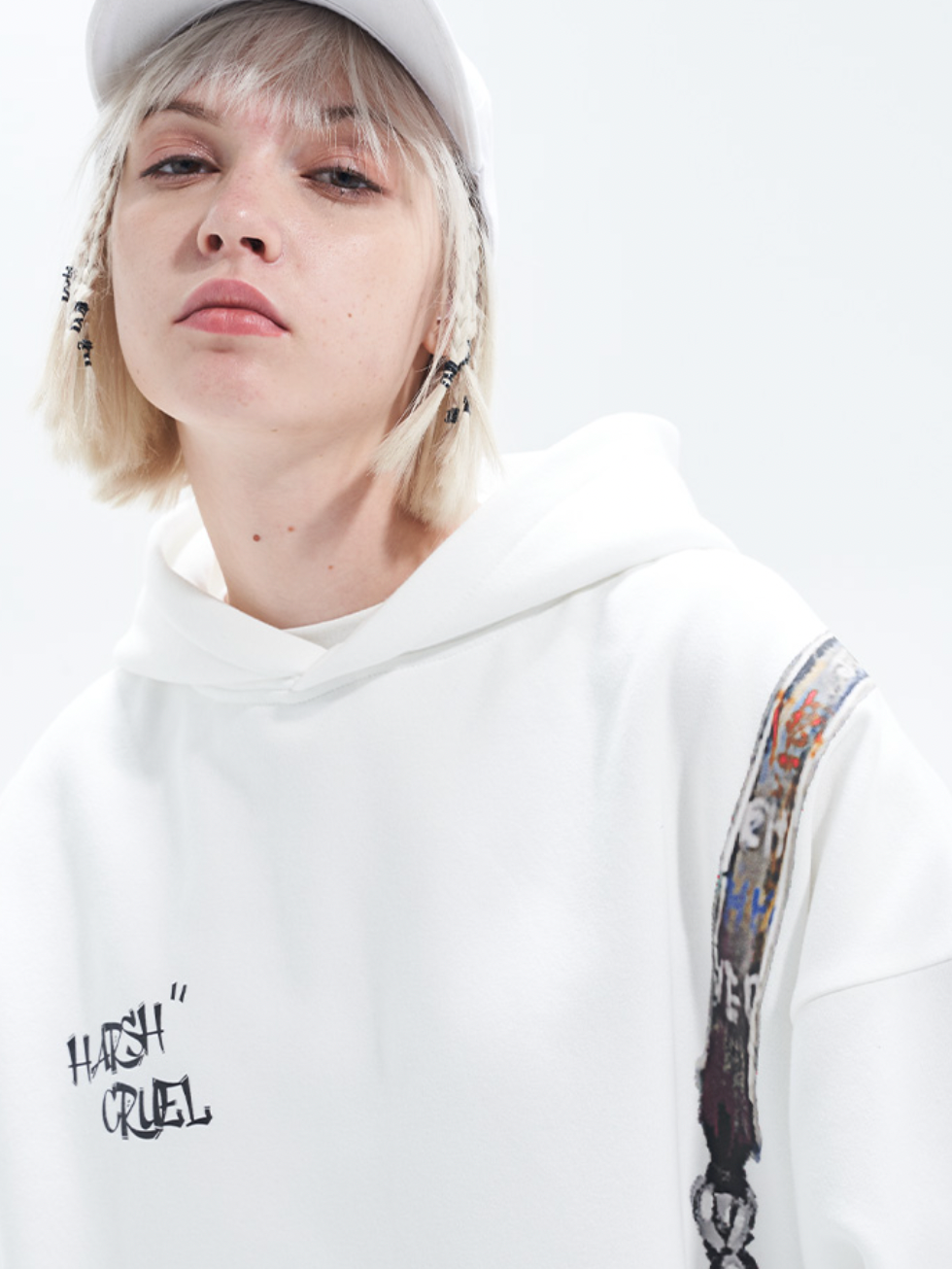 Harsh and Cruel Handpainted Graffiti Hoodie