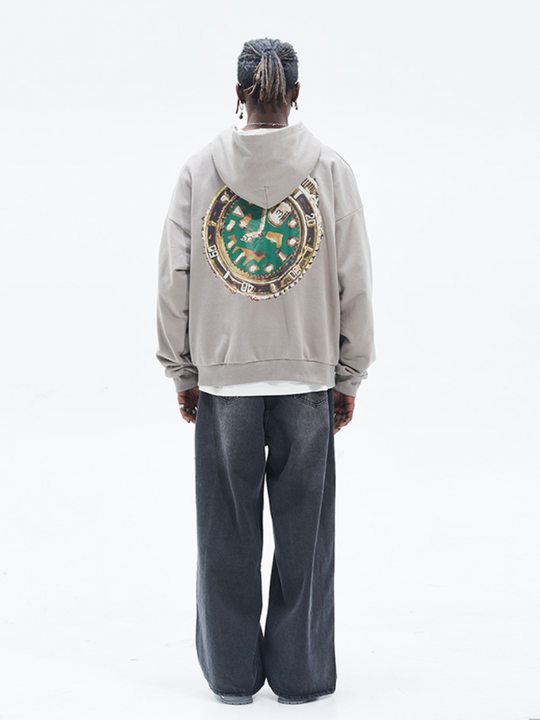 Harsh and Cruel Clock Painted Hoodie