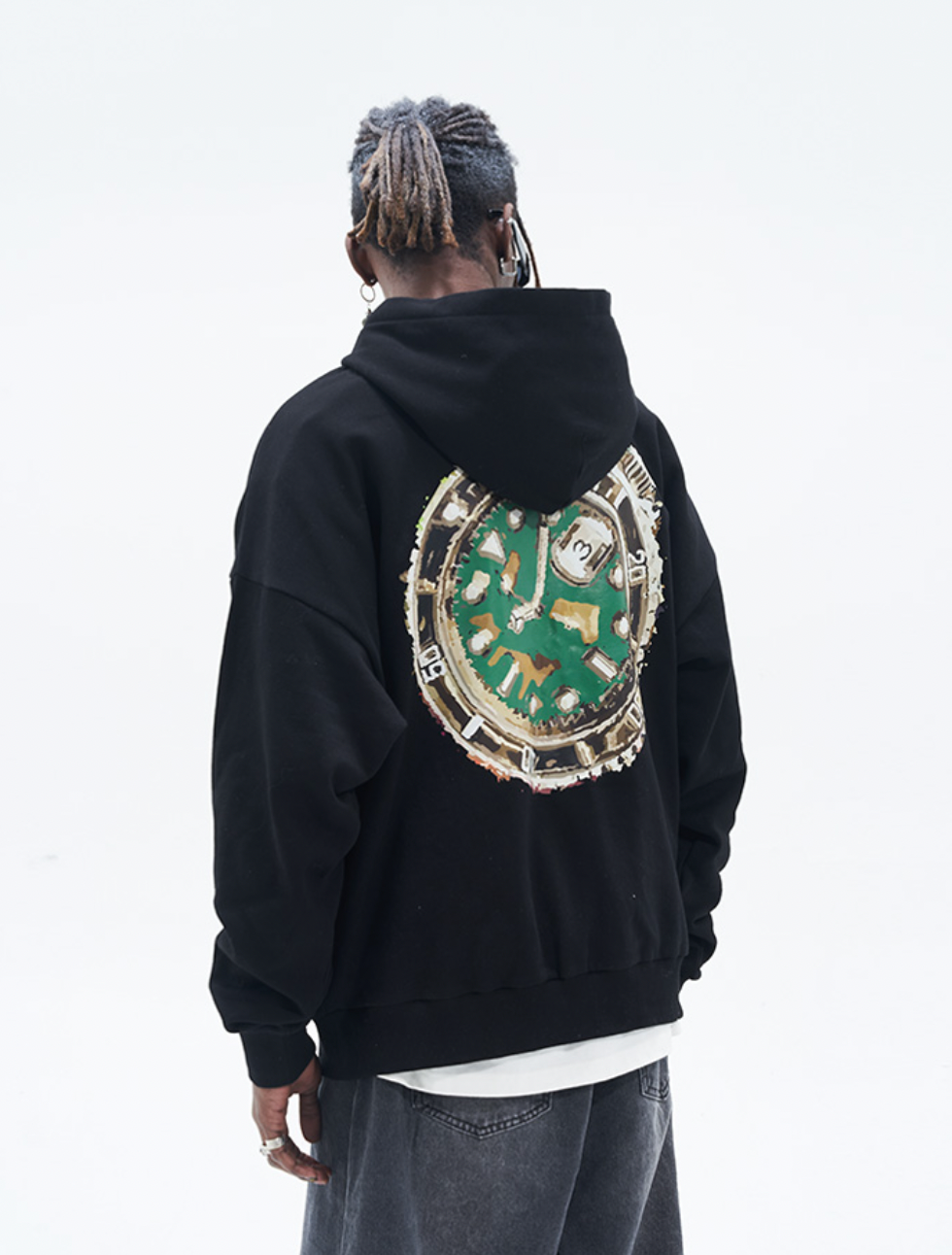 Harsh and Cruel Clock Painted Hoodie