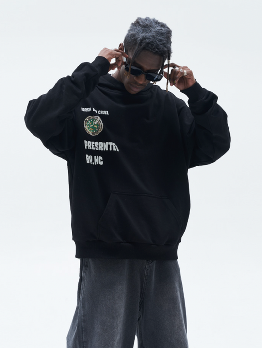 Harsh and Cruel Clock Painted Hoodie