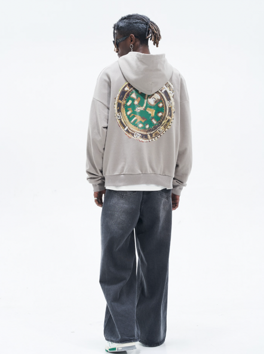 Harsh and Cruel Clock Painted Hoodie