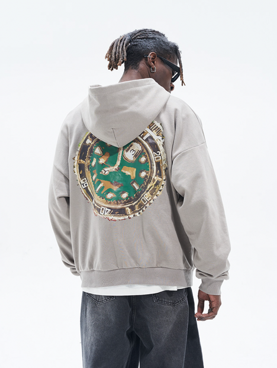 Harsh and Cruel Clock Painted Hoodie