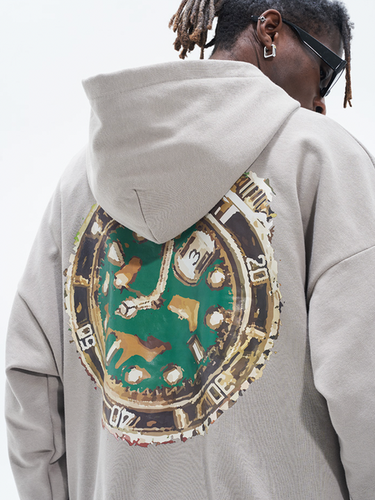 Harsh and Cruel Clock Painted Hoodie