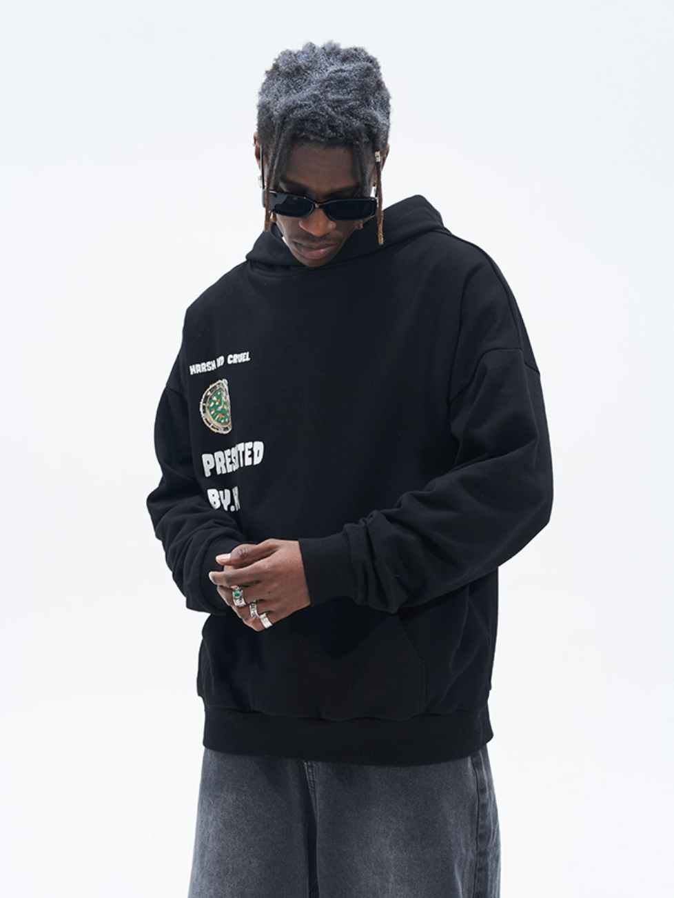 Harsh and Cruel Clock Painted Hoodie