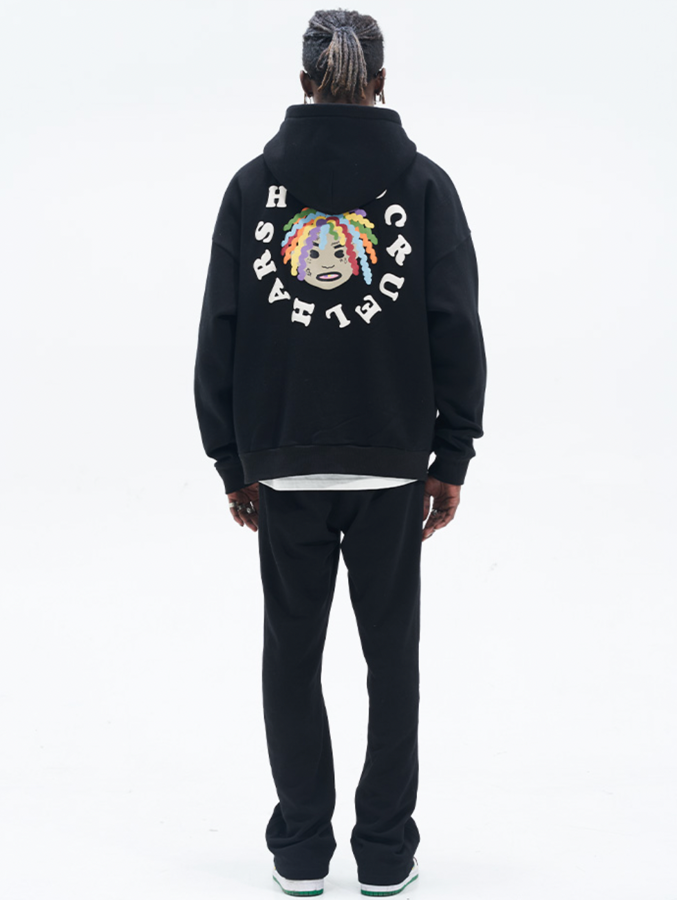 Harsh and Cruel Colorful Dreadlocks Cartoon Hoodie